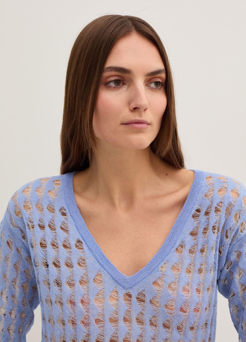 Stefanel Maglia a rete bicolore con lurex Offerte