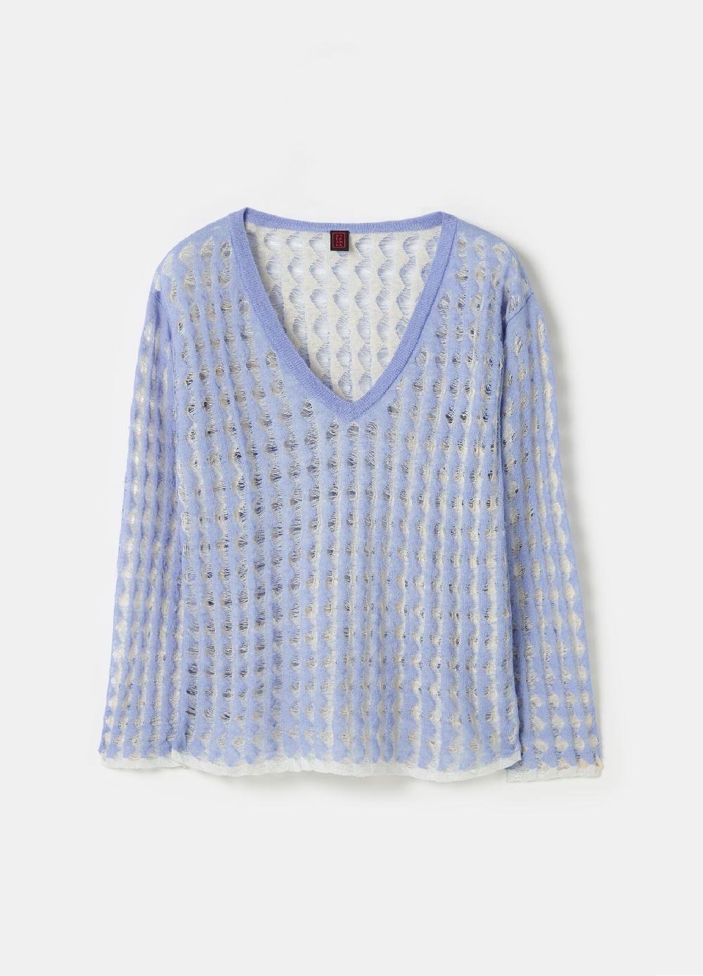 Stefanel Maglia a rete bicolore con lurex Offerte