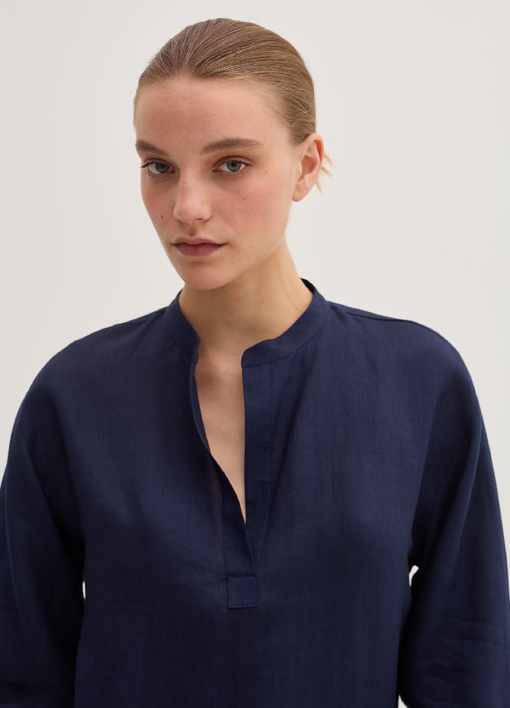 Stefanel Blusa over in ramie con laccetti Vendita Economica