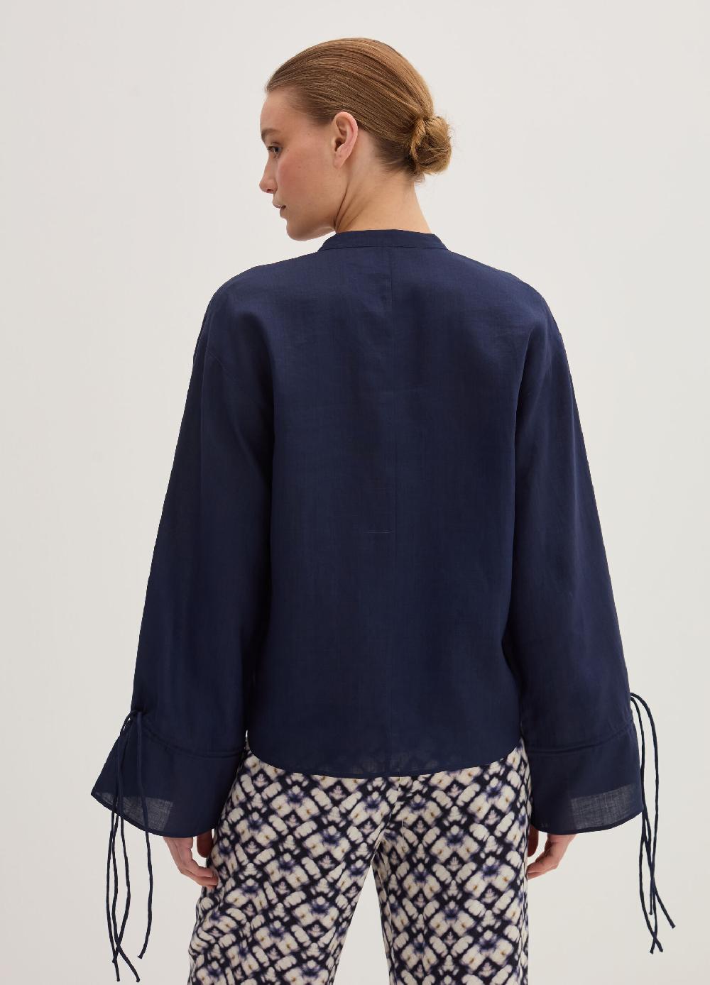 Stefanel Blusa over in ramie con laccetti Vendita Economica