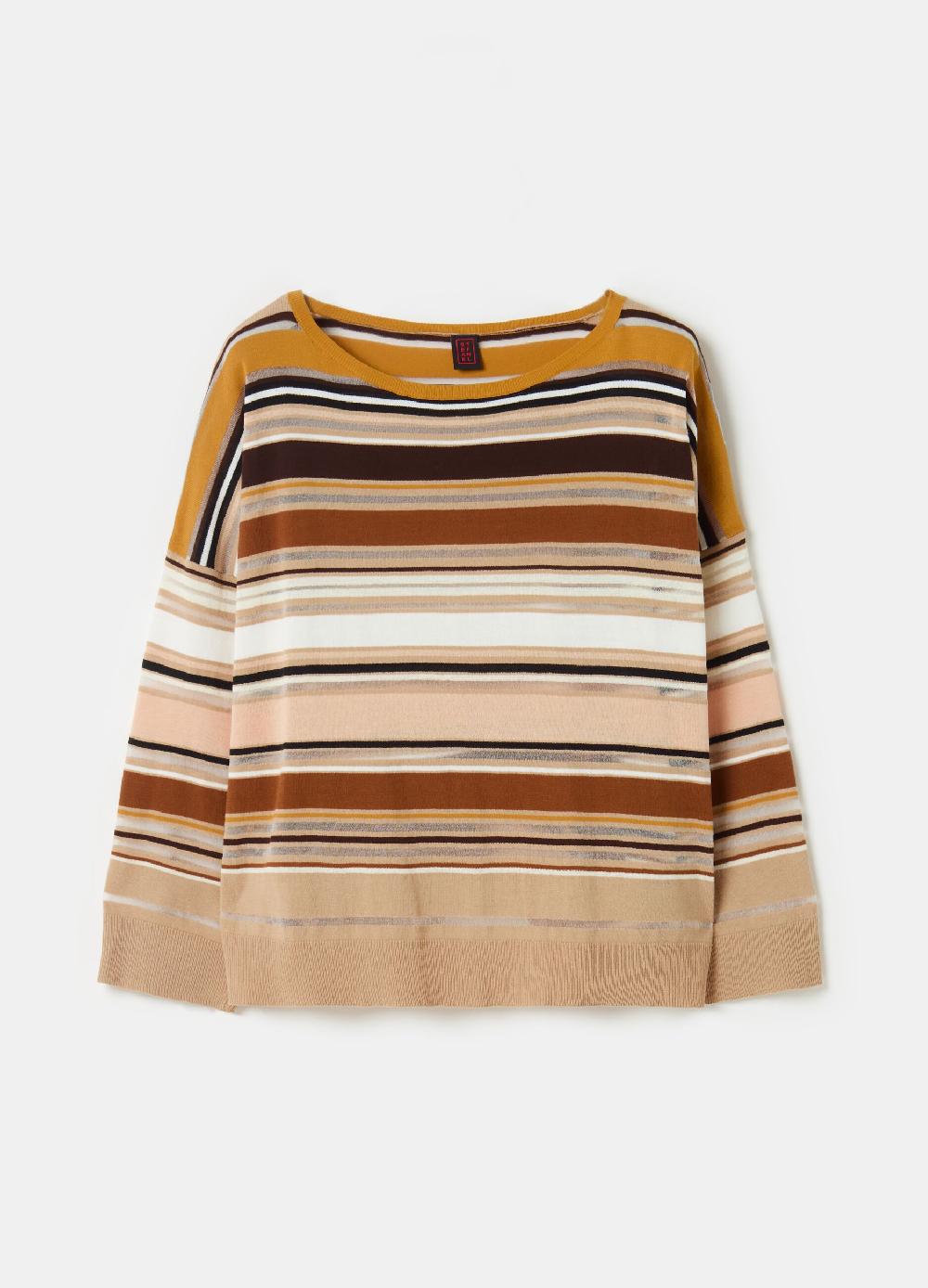Stefanel Maglia a righe effetto trasparente Saldi Di Fabbrica