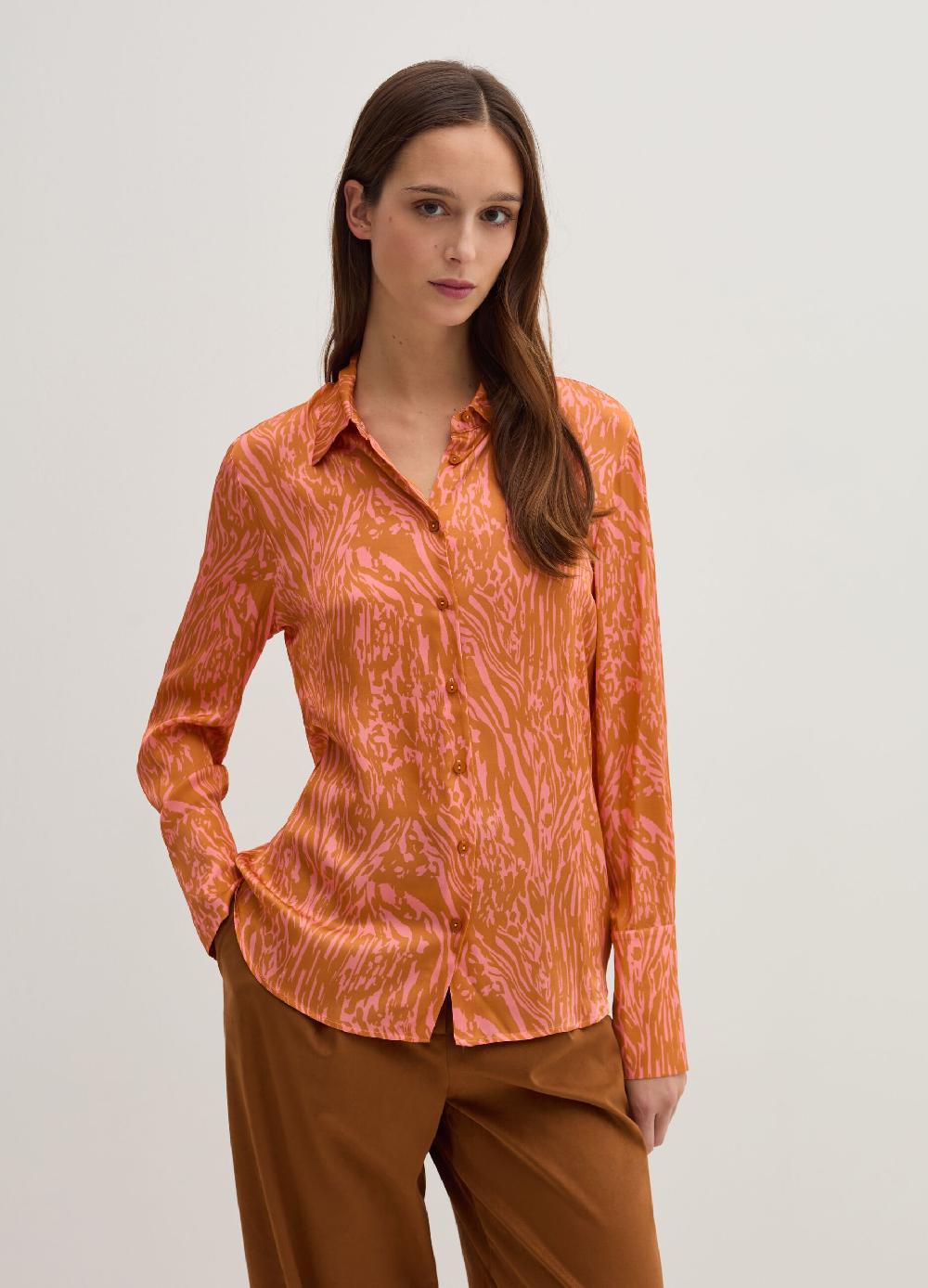 Stefanel Camicia in satin con stampa moire I Più Venduti