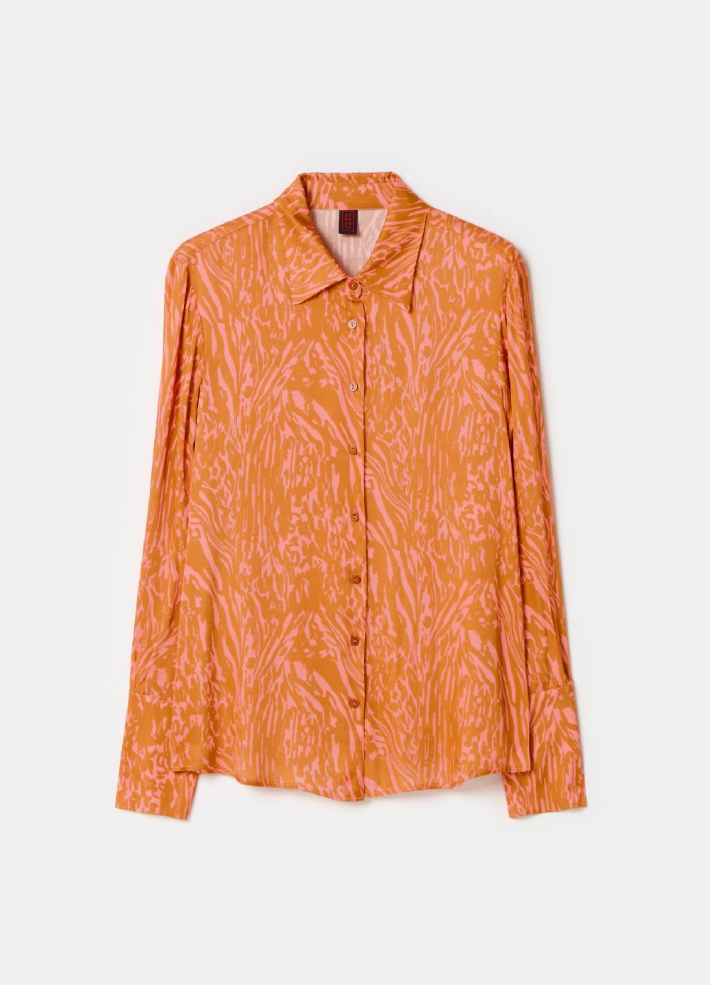 Stefanel Camicia in satin con stampa moire I Più Venduti