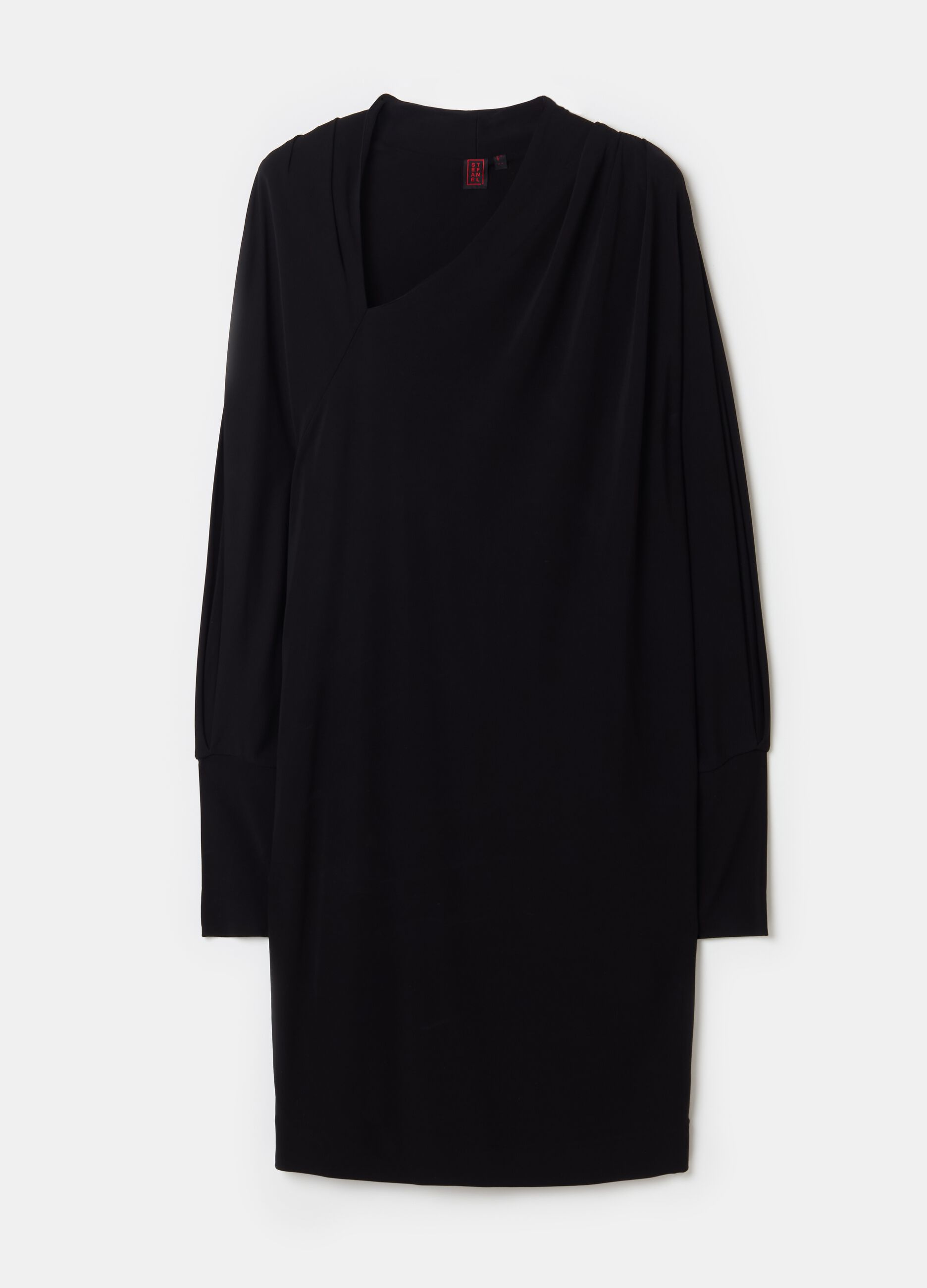 Stefanel Vestito midi in crêpe jersey con scollo a V Moda