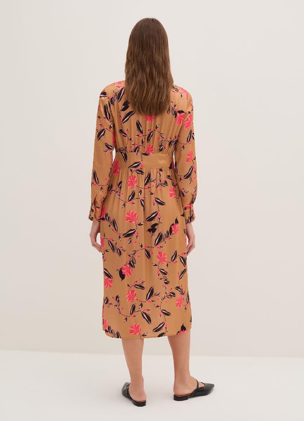 Stefanel Vestito lungo in satin stampa floreale 2025