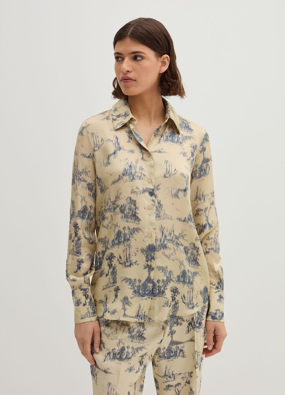 Stefanel Camicia stampata in satin Italia