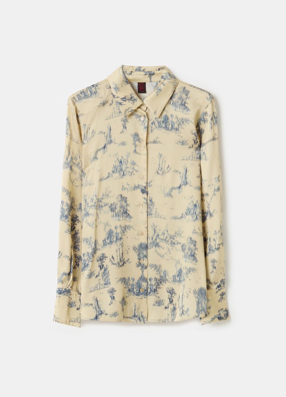 Stefanel Camicia stampata in satin Italia