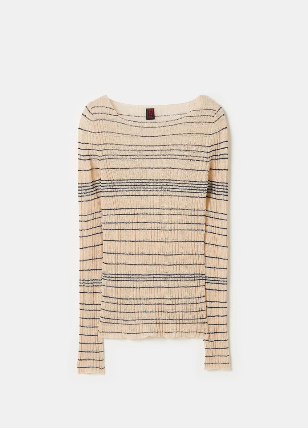 Stefanel Maglia a costine con maniche lunghe Nuovo