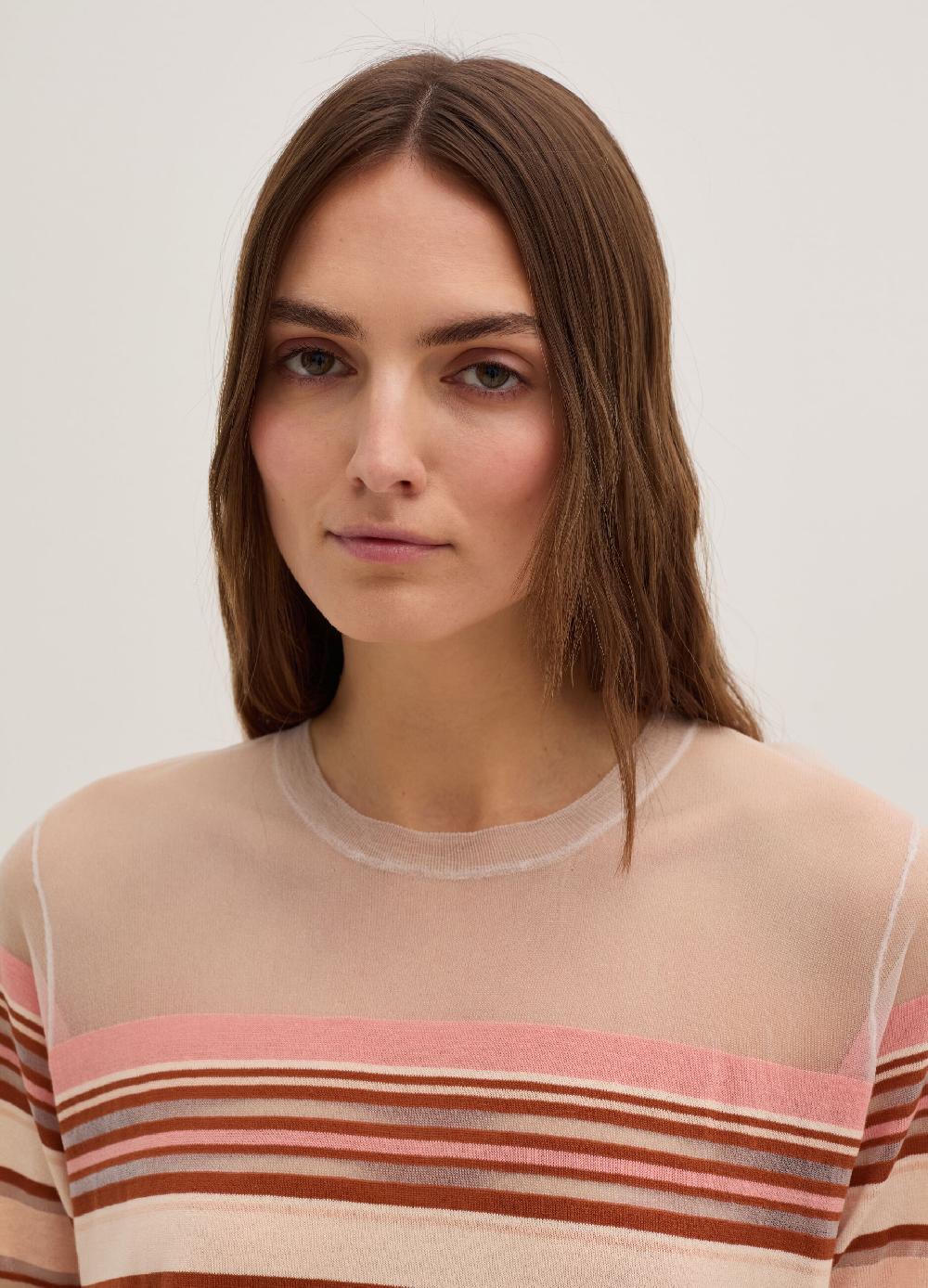 Stefanel Vestito corto a righe effetto trasparente Promozione