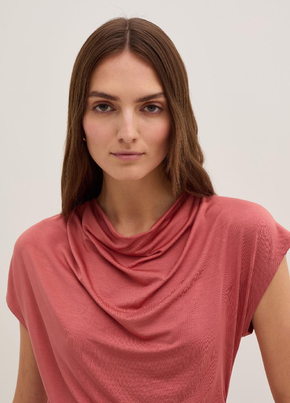 Stefanel Top smanicato scollo con drappeggio Spedizione Gratuita