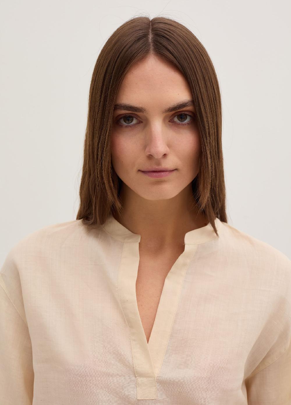 Stefanel Blusa over in ramie con laccetti Shopping Online