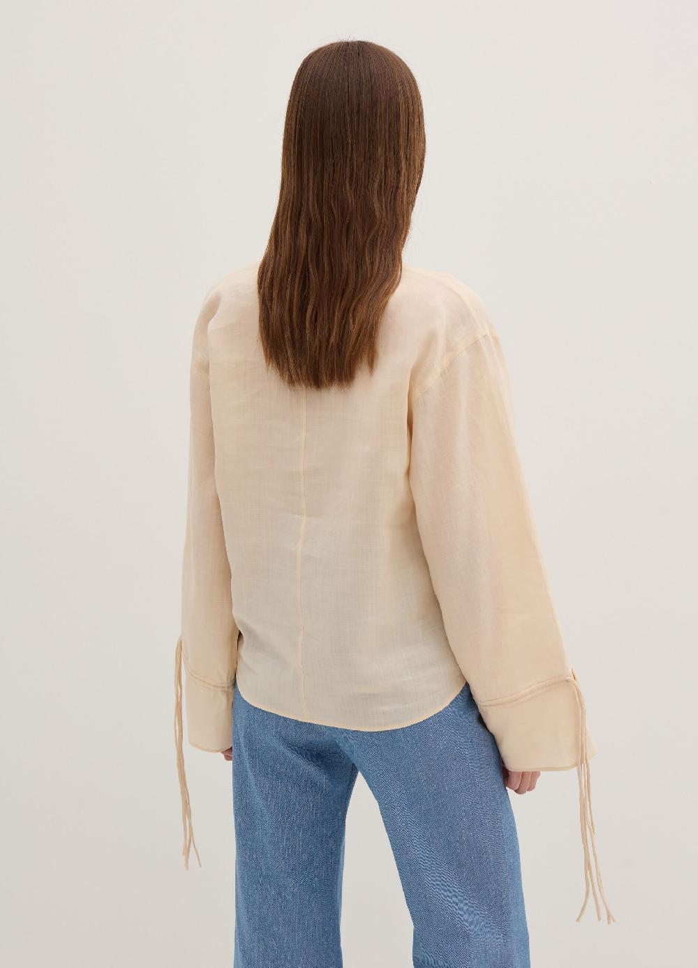 Stefanel Blusa over in ramie con laccetti Shopping Online