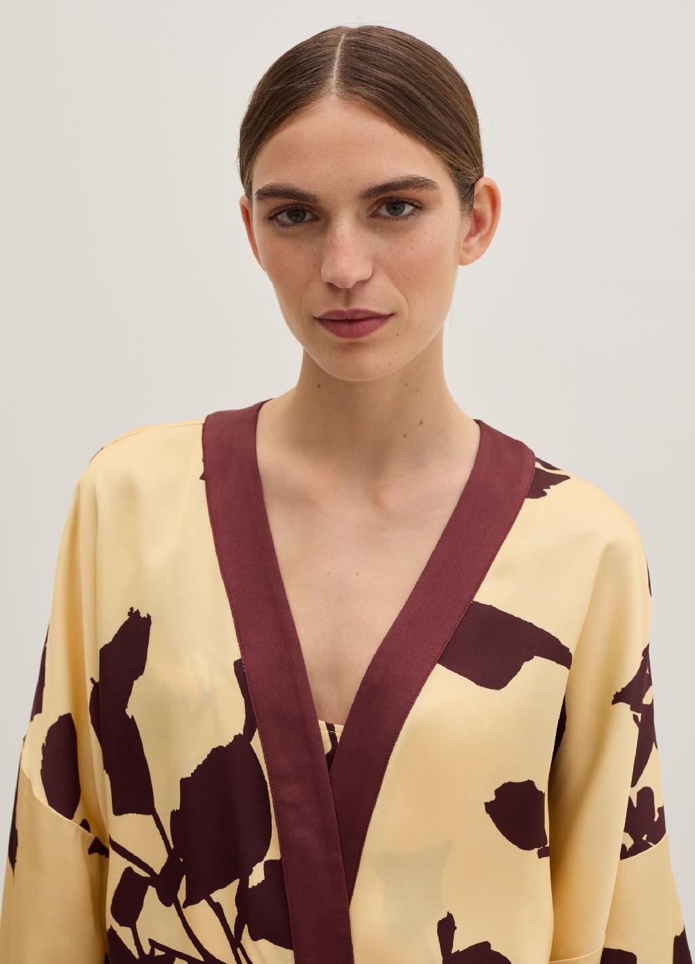 Stefanel Kimono aperto in viscosa con fantasia Sconto