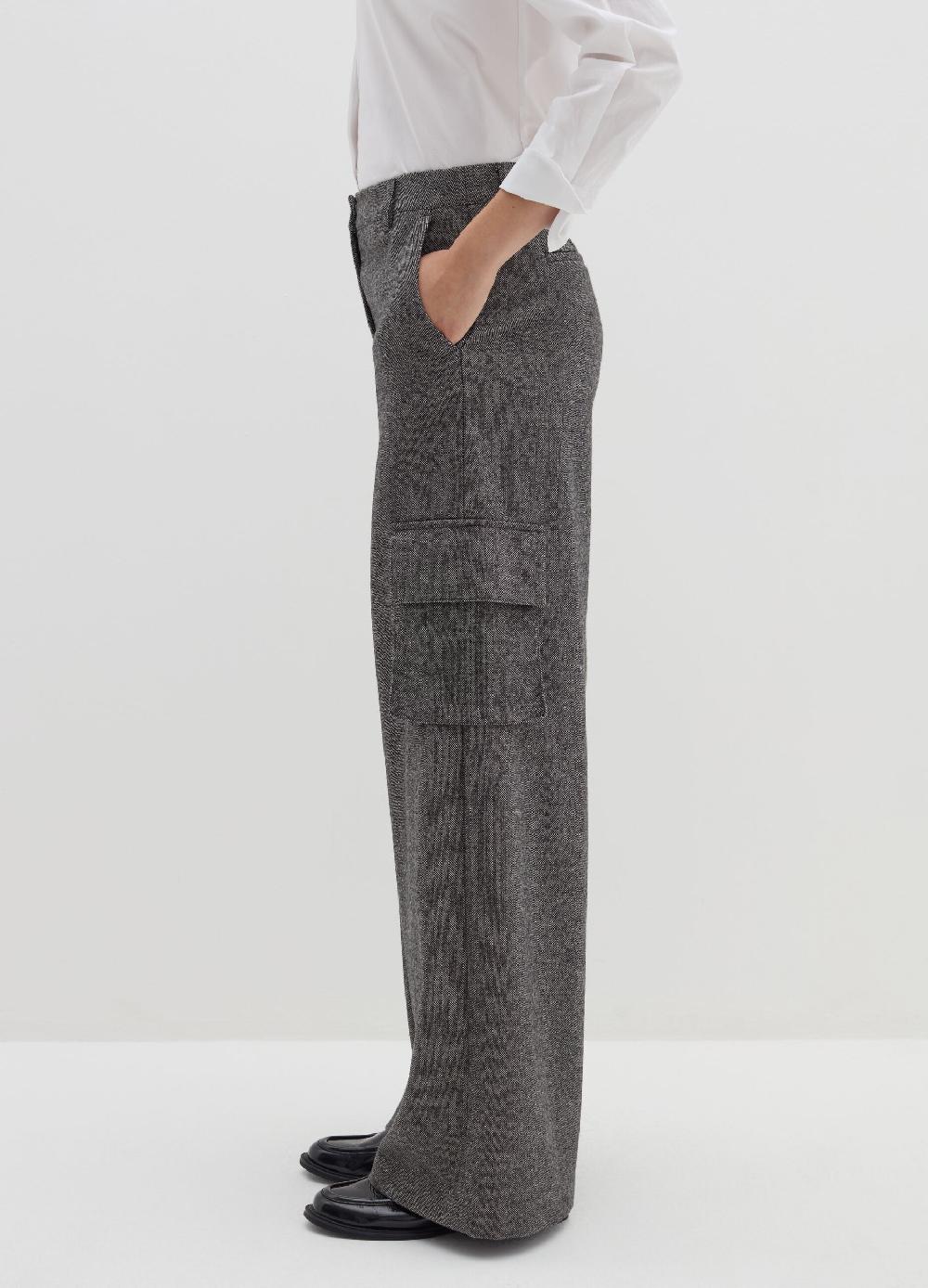 Stefanel Pantalone cargo in tweed Vendita Calda