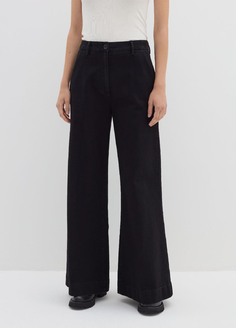 Stefanel Jeans a gamba larga tinta unita Saldi Di Fabbrica