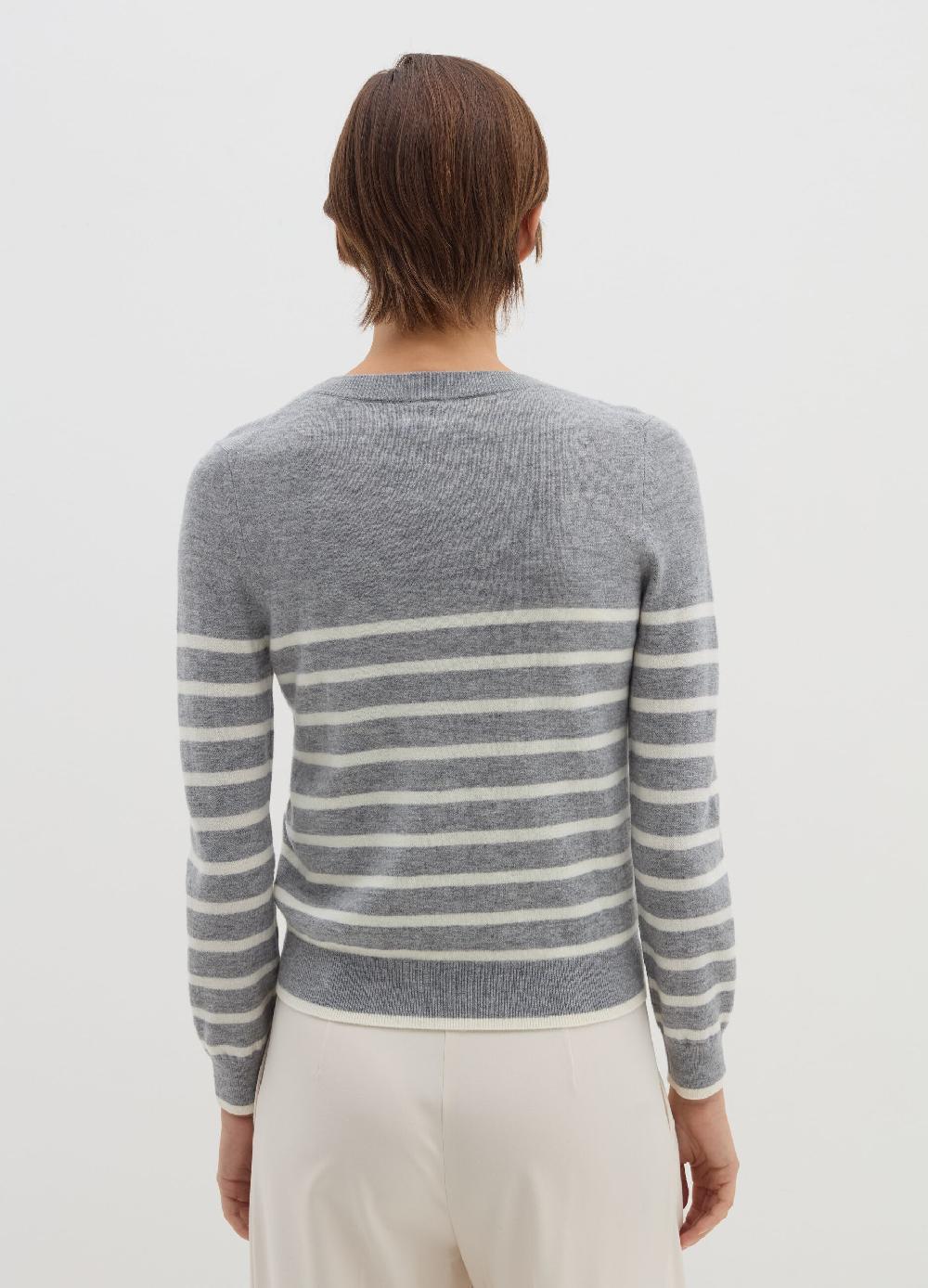 Stefanel Pullover a righe in lana cardata In Saldo