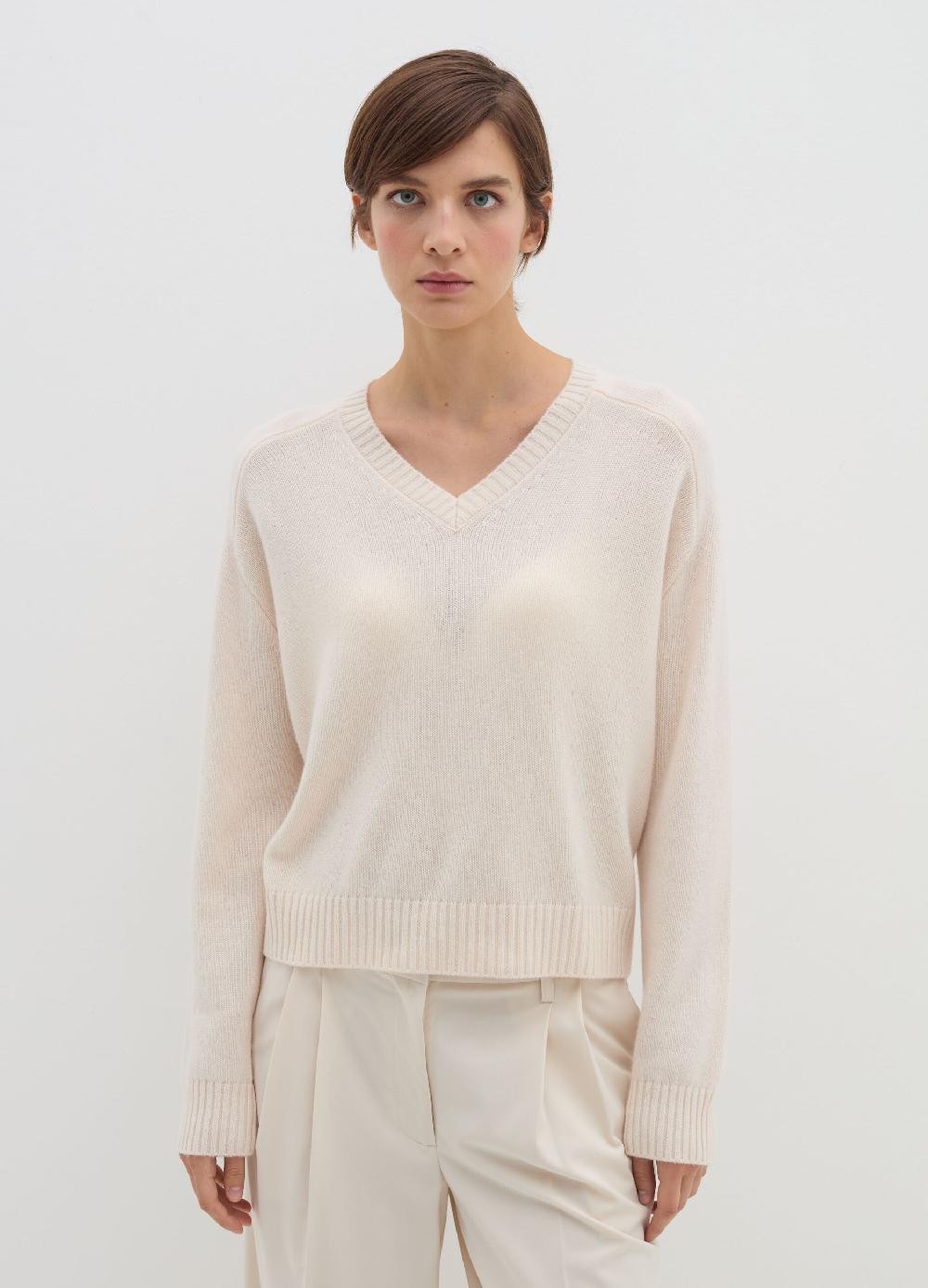 Stefanel Pullover in cashmere con scollo a V Moda