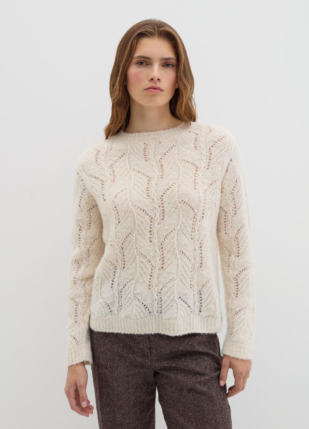 Stefanel Pullover con motivo traforato Italy