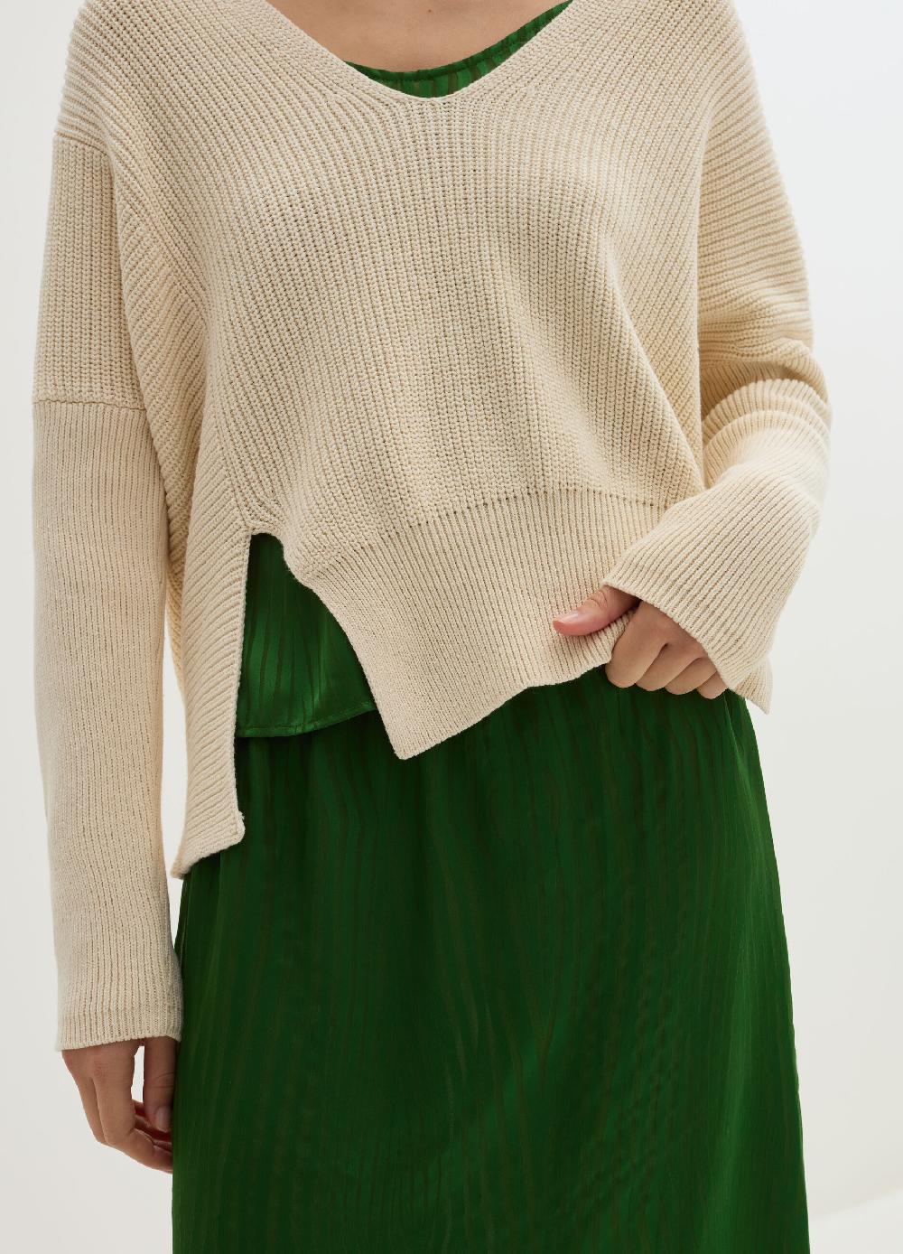 Stefanel Pullover oversize a coste con spacchi Qualità