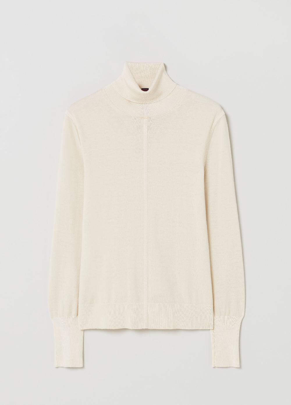 Stefanel Pullover in lana e seta a collo alto Promozione