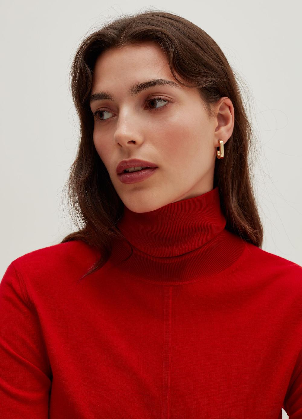 Stefanel Pullover in lana e seta a collo alto Acquista Ora