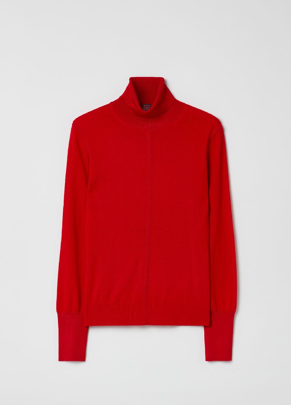 Stefanel Pullover in lana e seta a collo alto Acquista Ora