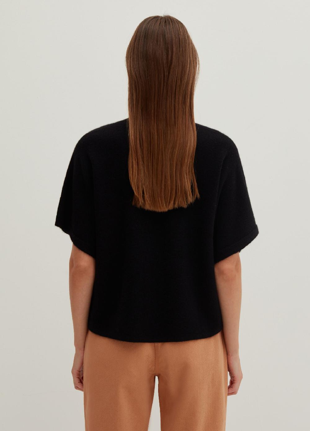 Stefanel Maglia in cashmere mock neck Vendita Calda