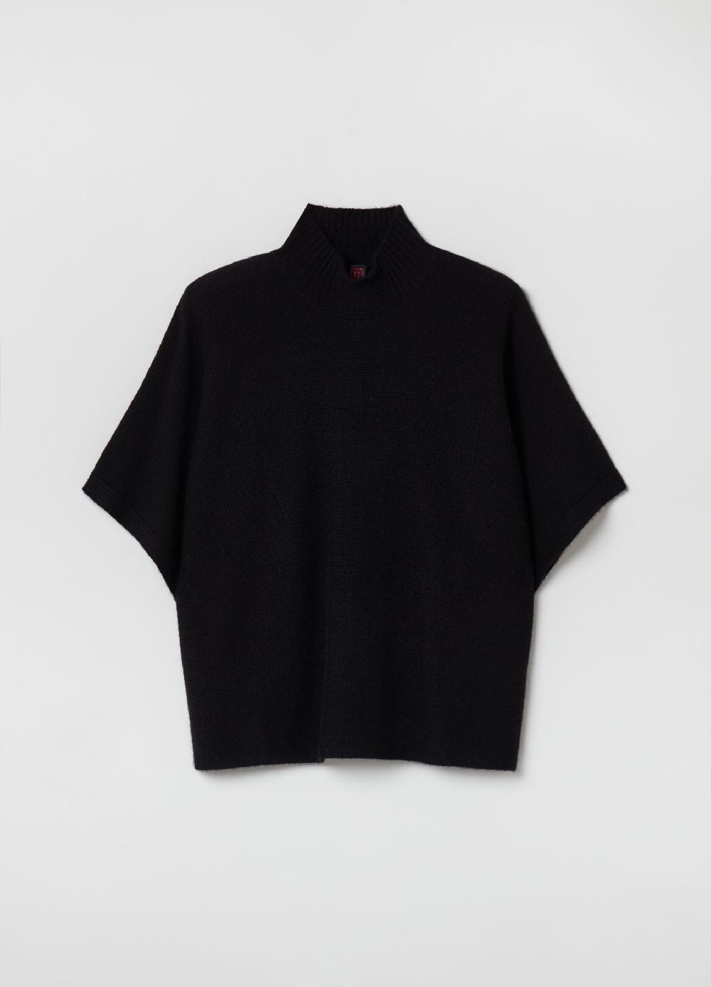 Stefanel Maglia in cashmere mock neck Vendita Calda