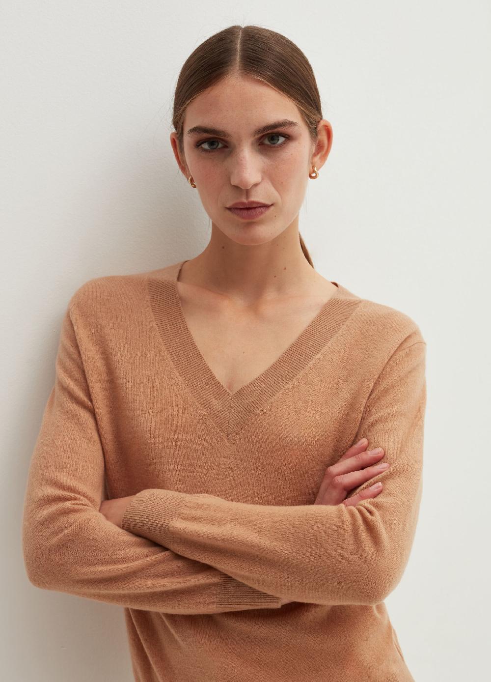 Stefanel Pullover in lana con scollo a V Vendite Flash