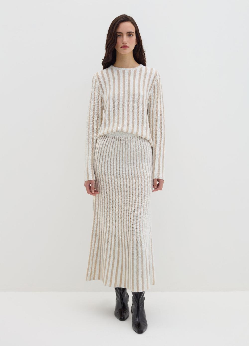 Stefanel Maglia a righe con micro paillettes Negozio