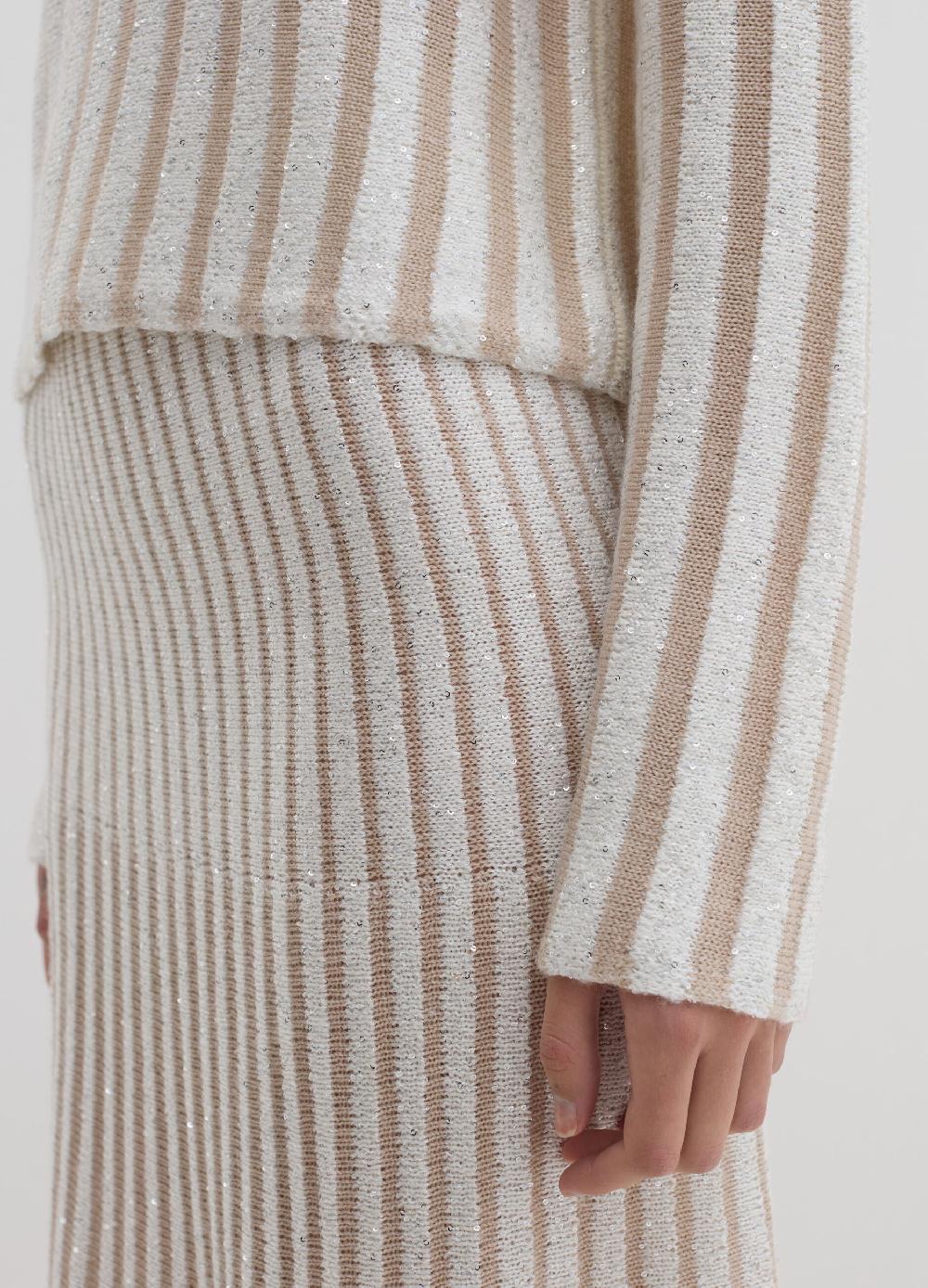Stefanel Maglia a righe con micro paillettes Negozio