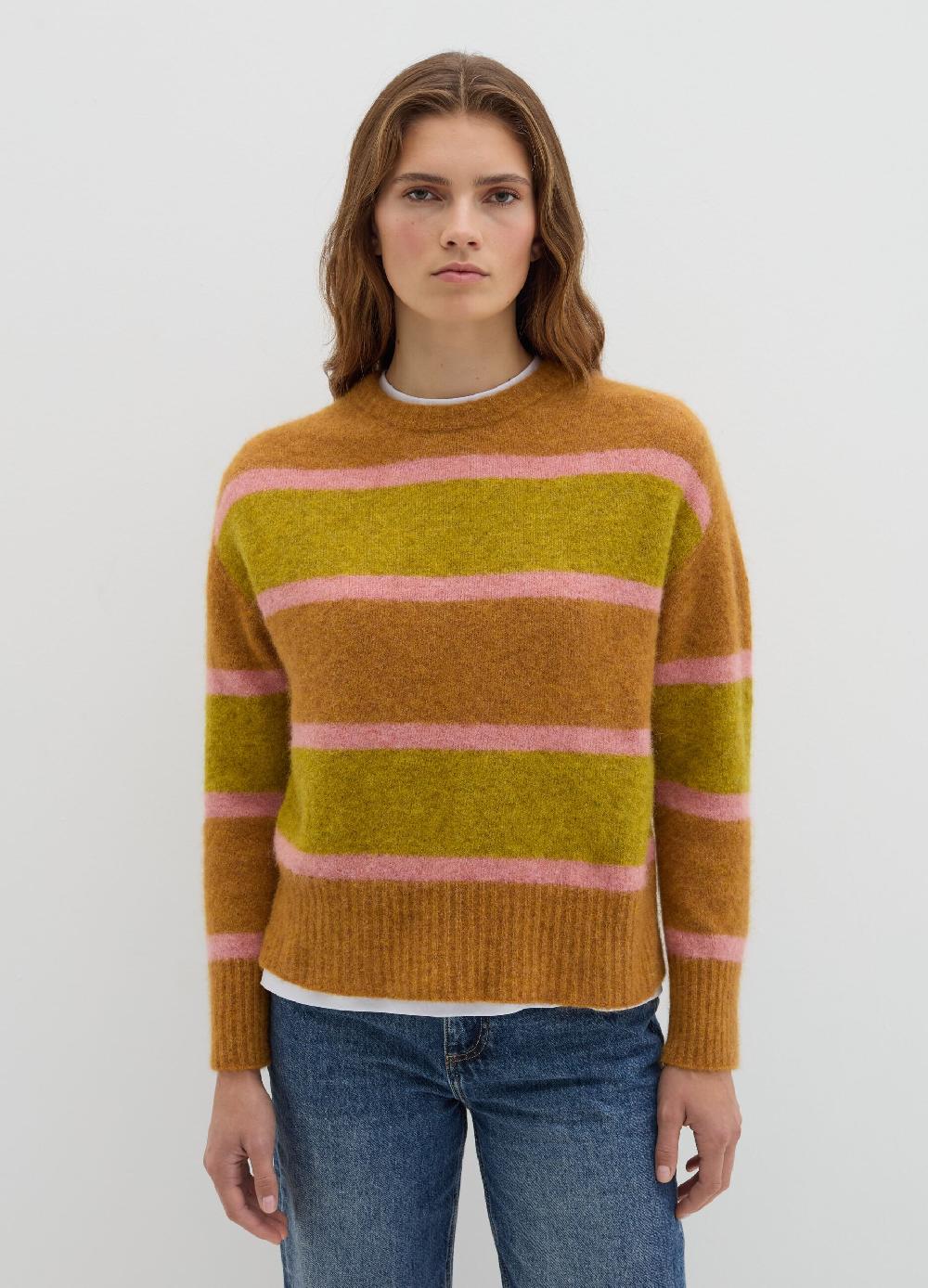 Stefanel Pullover in misto alpaca a righe Spedizione gratuita
