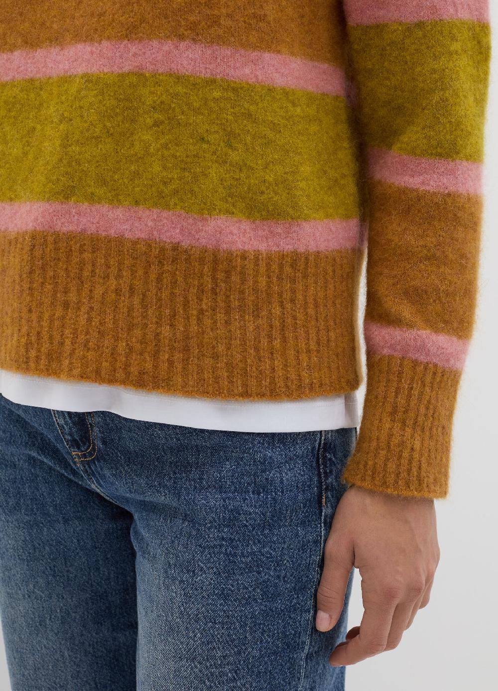 Stefanel Pullover in misto alpaca a righe Spedizione gratuita