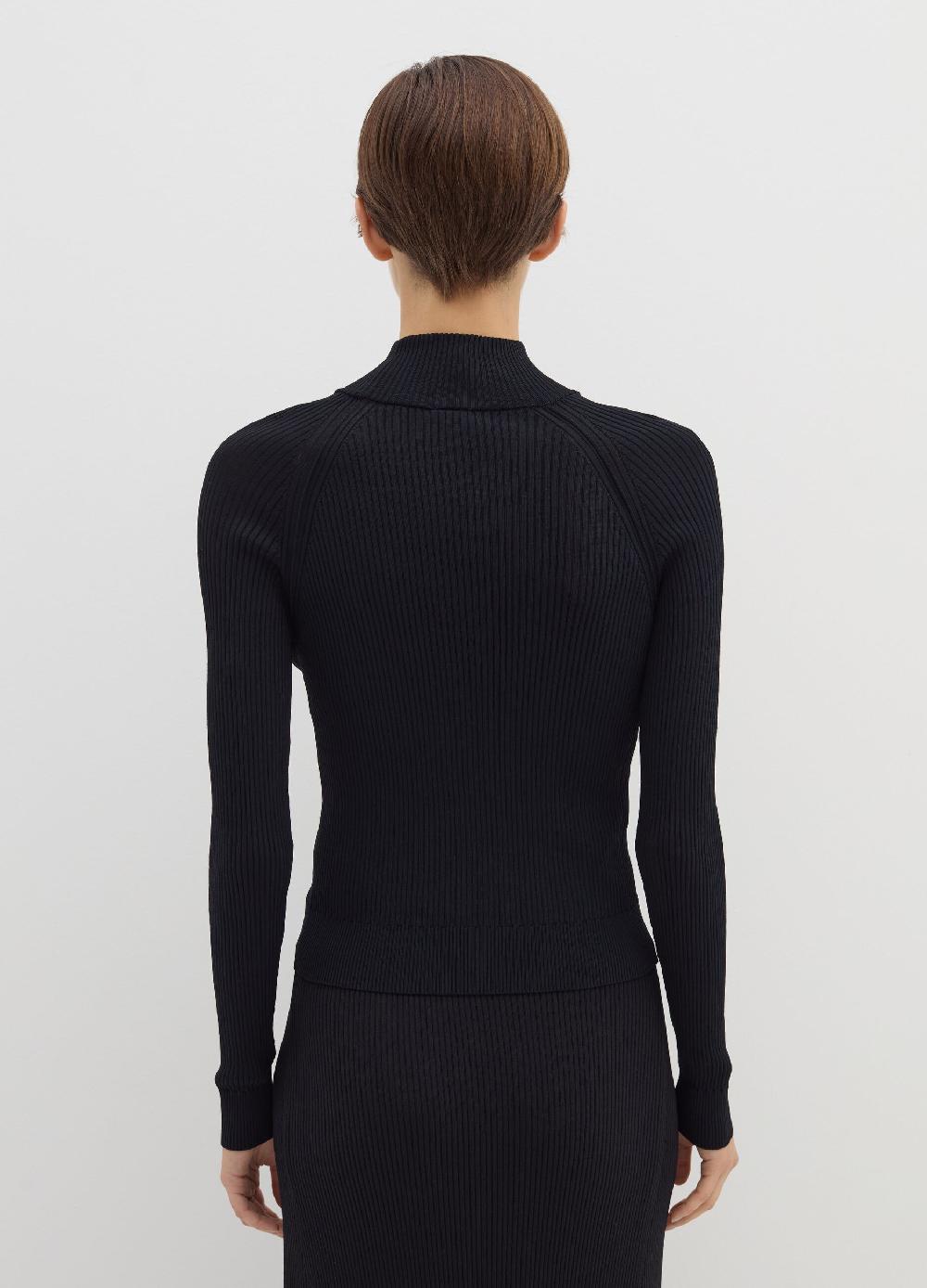 Stefanel Maglia a coste piatte mock neck Sconto di tempo limitato