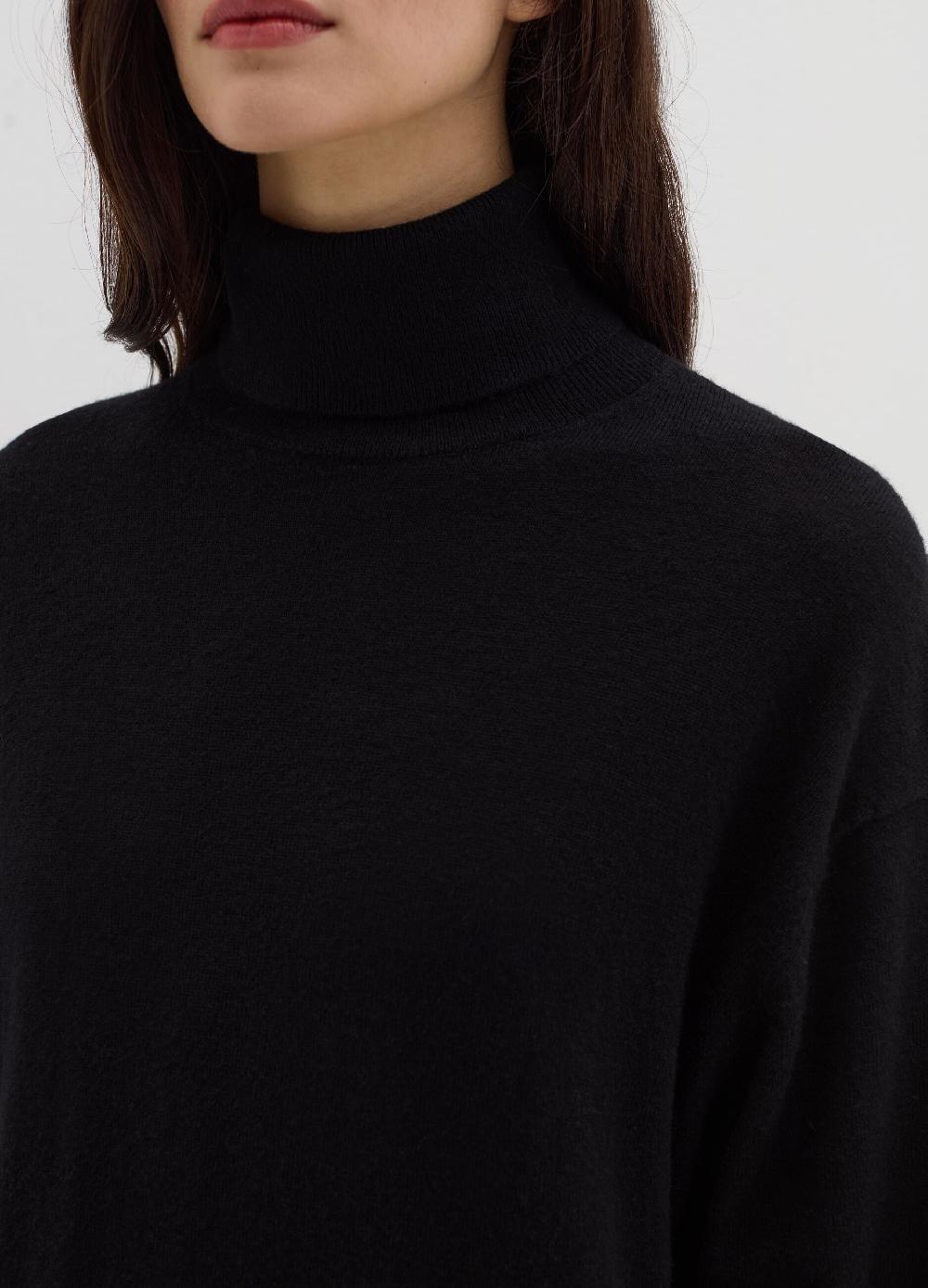 Stefanel Pullover in lana cardata a collo alto Negozio online di fabbrica