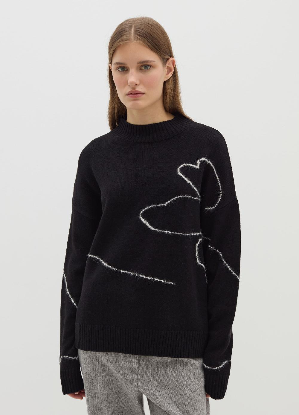 Stefanel Pullover con intarsio floreale Grande vendita