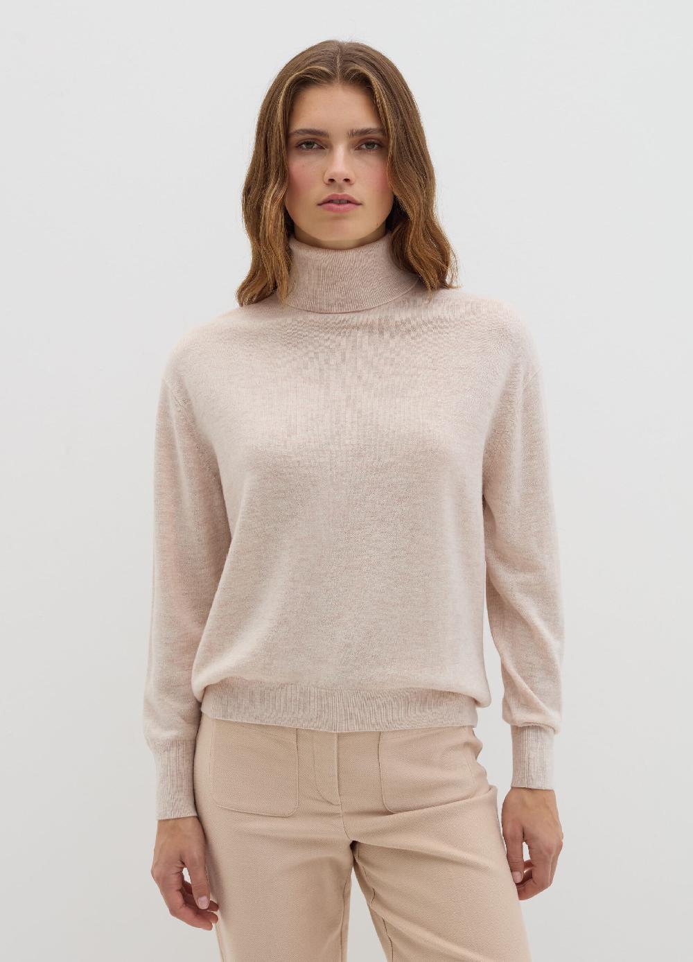 Stefanel Pullover in lana cardata a collo alto Offerta Giorno del Papà