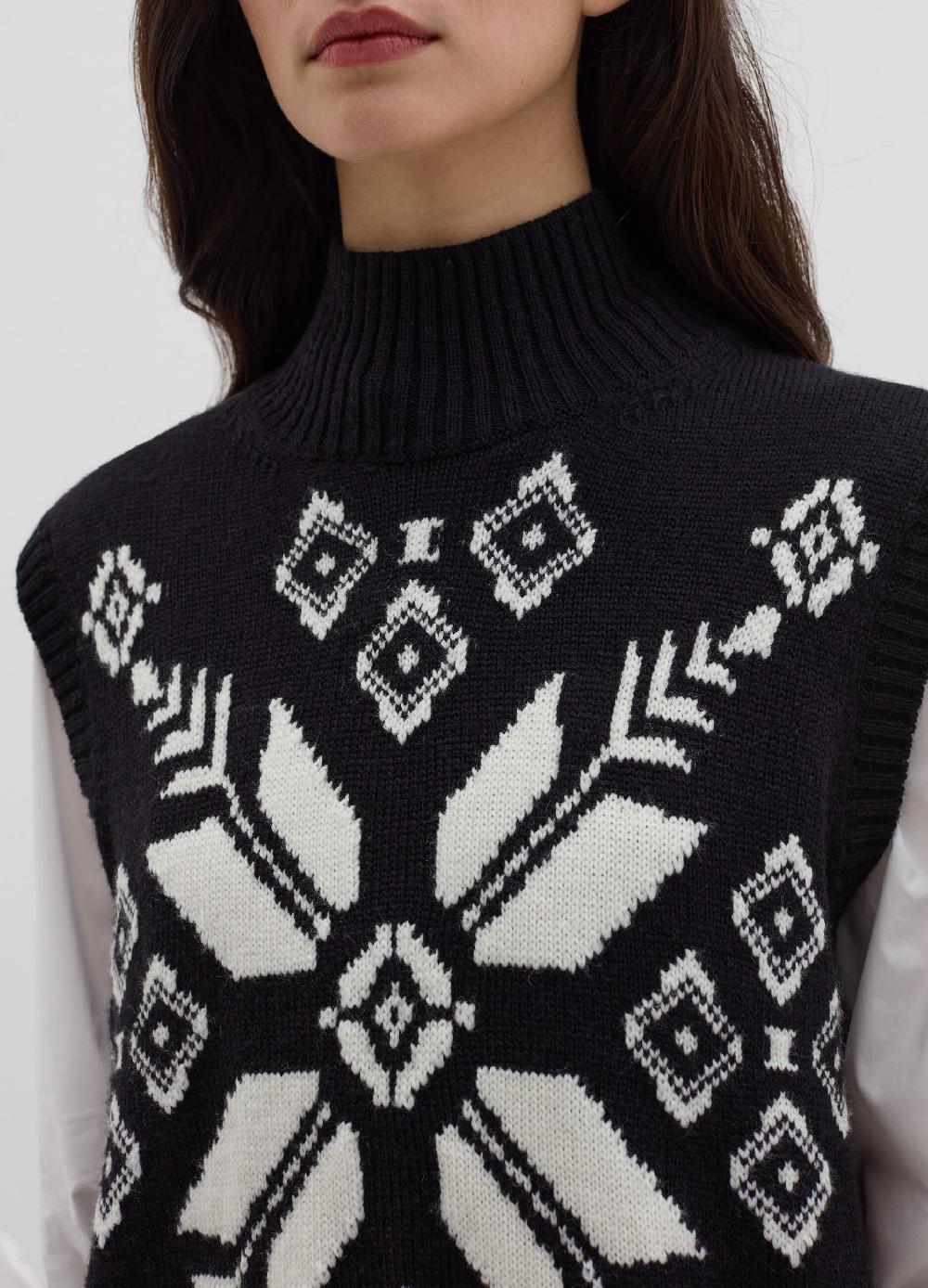 Stefanel Gilet chiuso con disegno jacquard Offerta San Valentino