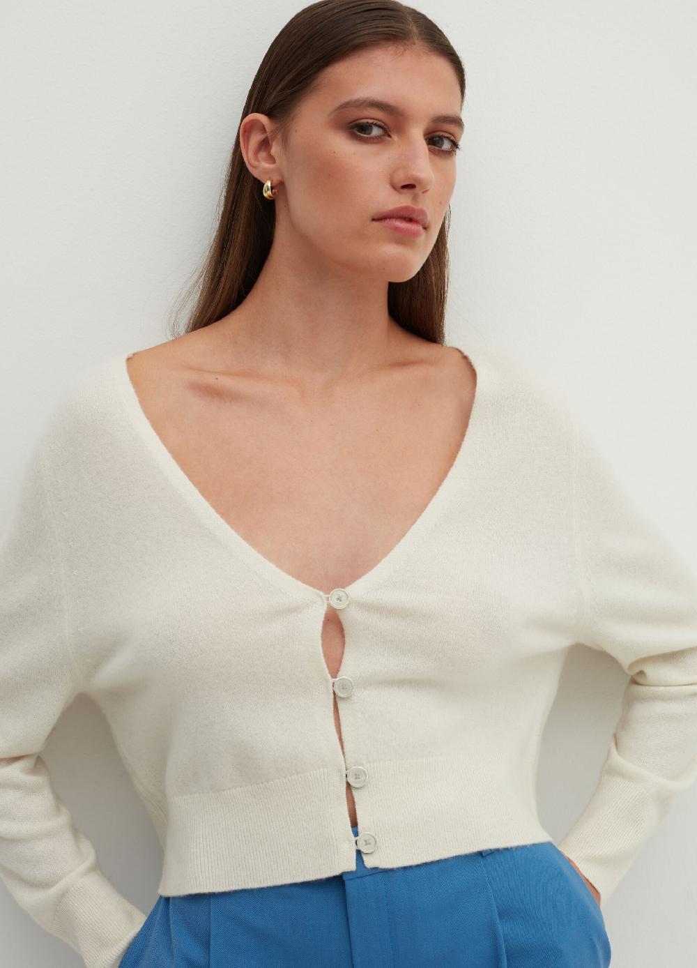 Stefanel Cardigan in cashmere con scollo a V Offerta migliore