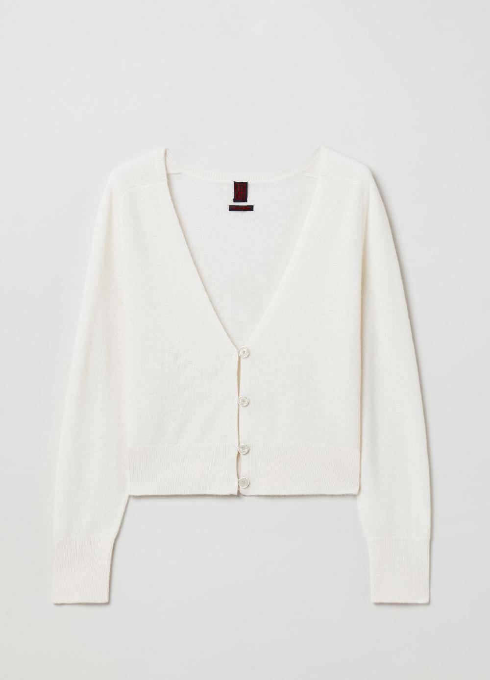 Stefanel Cardigan in cashmere con scollo a V Offerta migliore