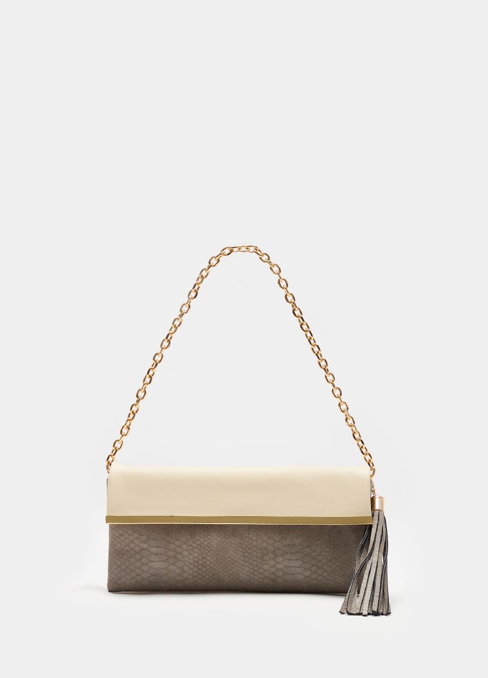 Stefanel Pochette rettangolare bicolore Fino al 60% di sconto