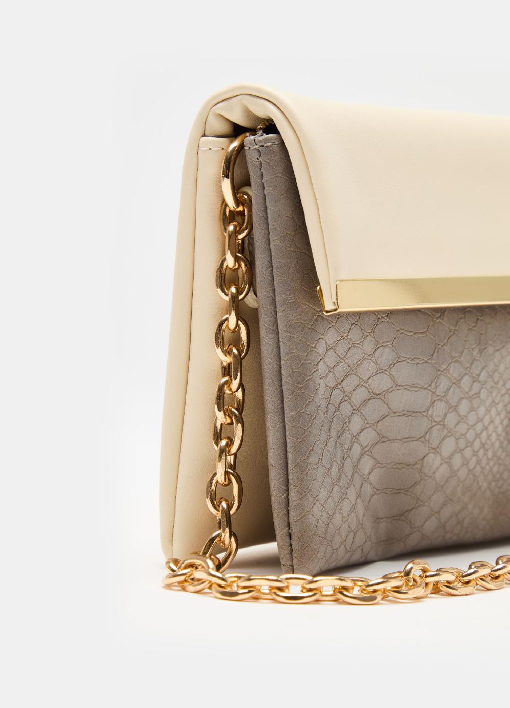 Stefanel Pochette rettangolare bicolore Fino al 60% di sconto