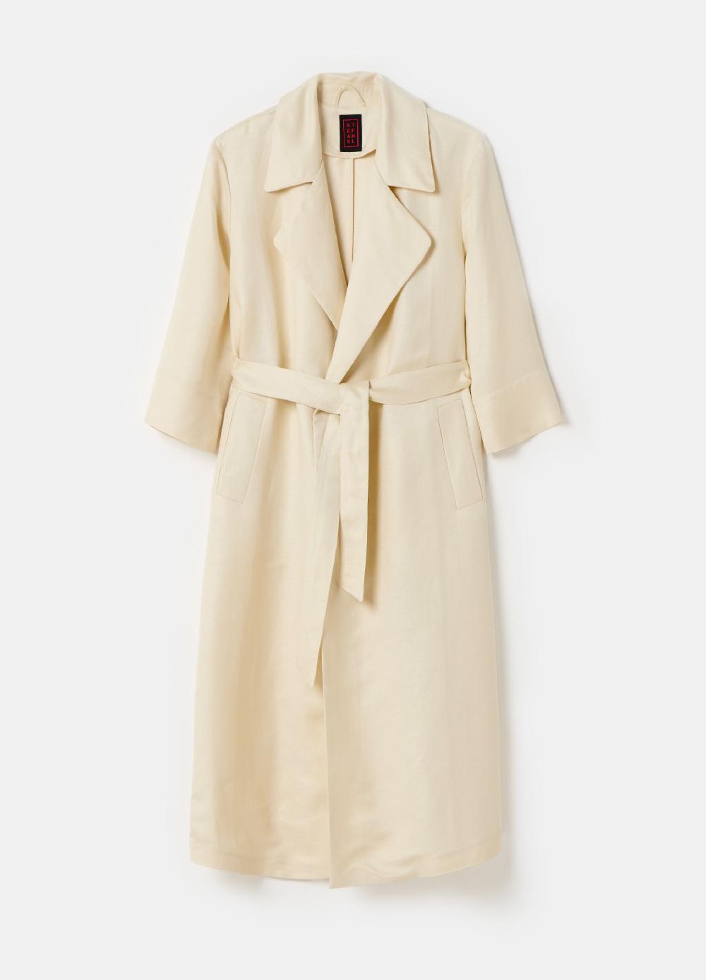 Stefanel Trench lungo con cintura Fino al 65% di sconto