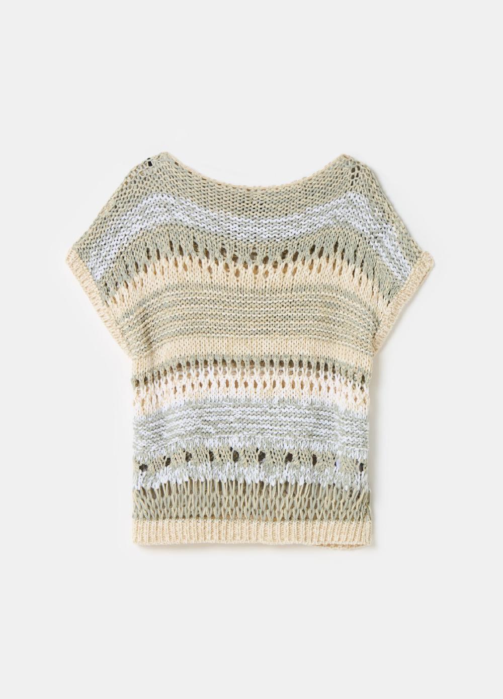 Stefanel Maglia lavorata con fantasia multicolore Sostegno trimestrale