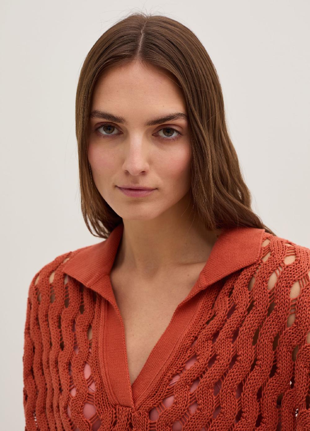 Stefanel Maglia in cordonetto con scollo a polo Discount Store per i nuovi prodotti