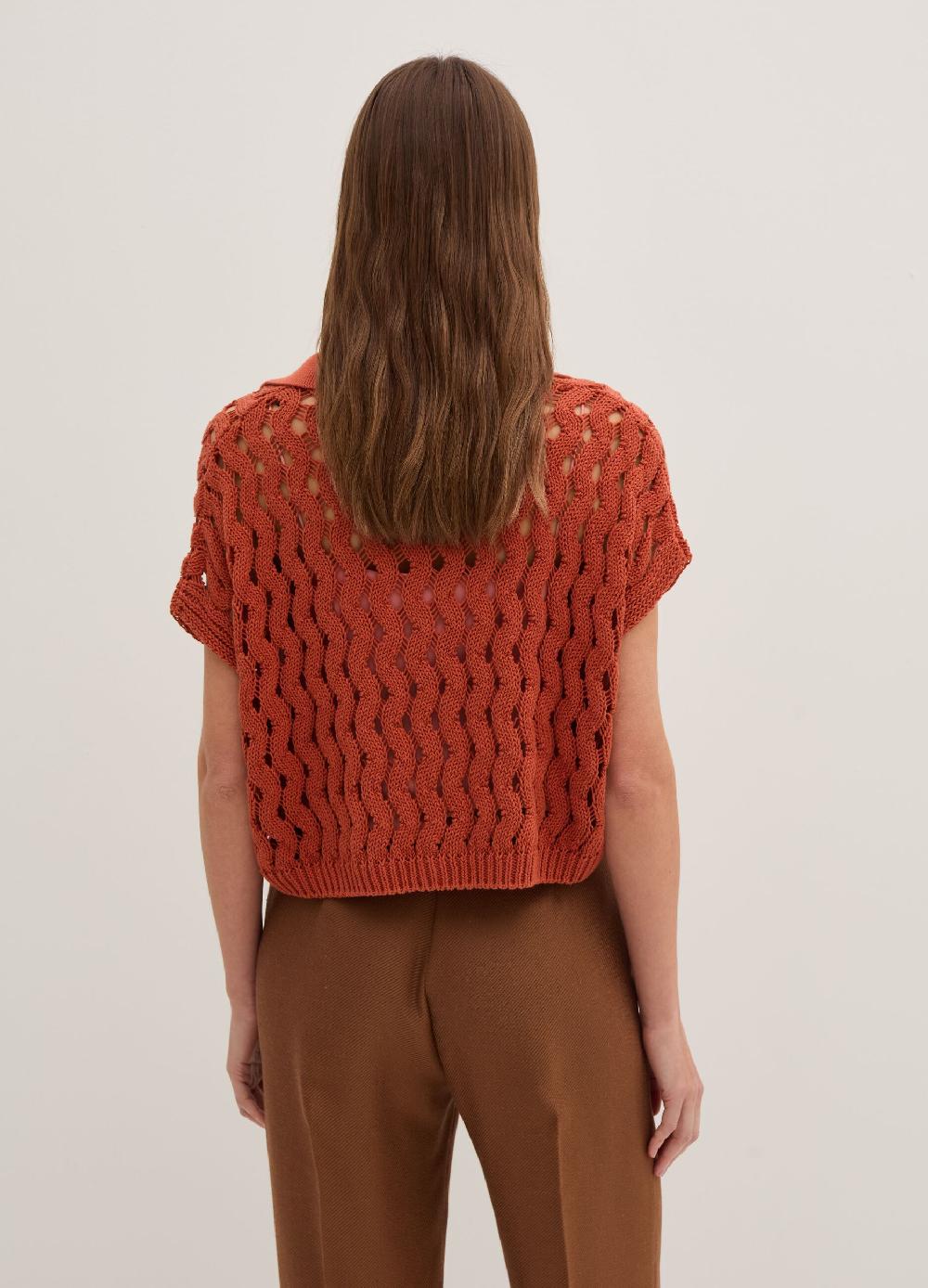 Stefanel Maglia in cordonetto con scollo a polo Discount Store per i nuovi prodotti