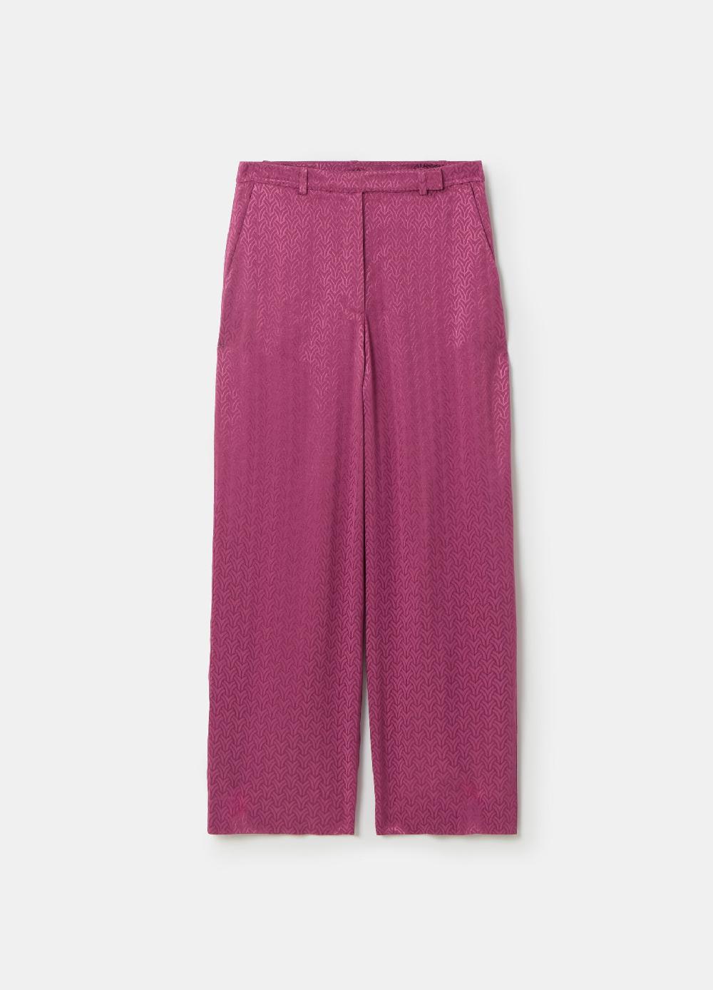 Stefanel Pantalone wide leg in viscosa jacquard Enormi sconti