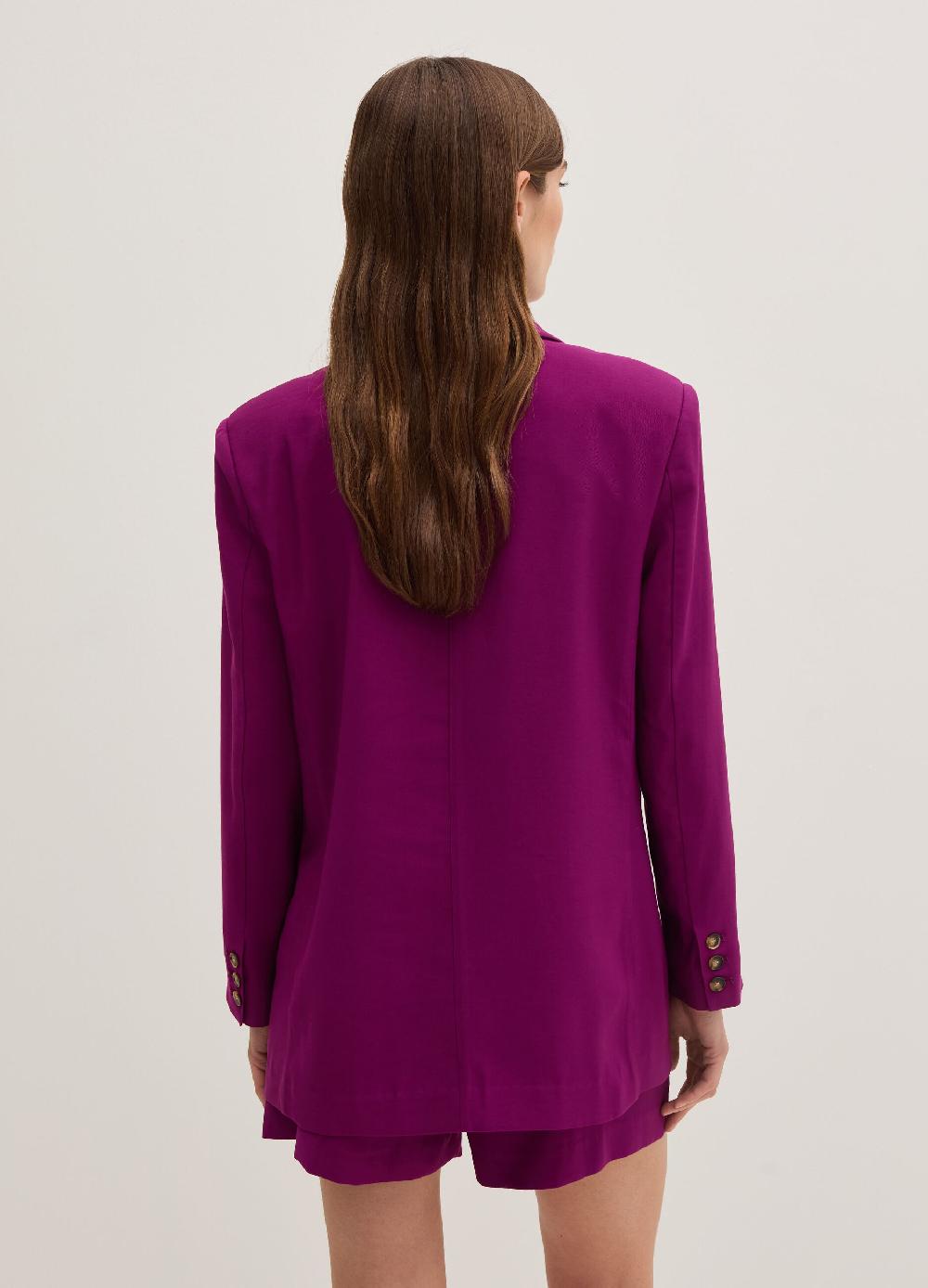 Stefanel Blazer fluido doppiopetto in twill tecnico Trasporto libero internazionale