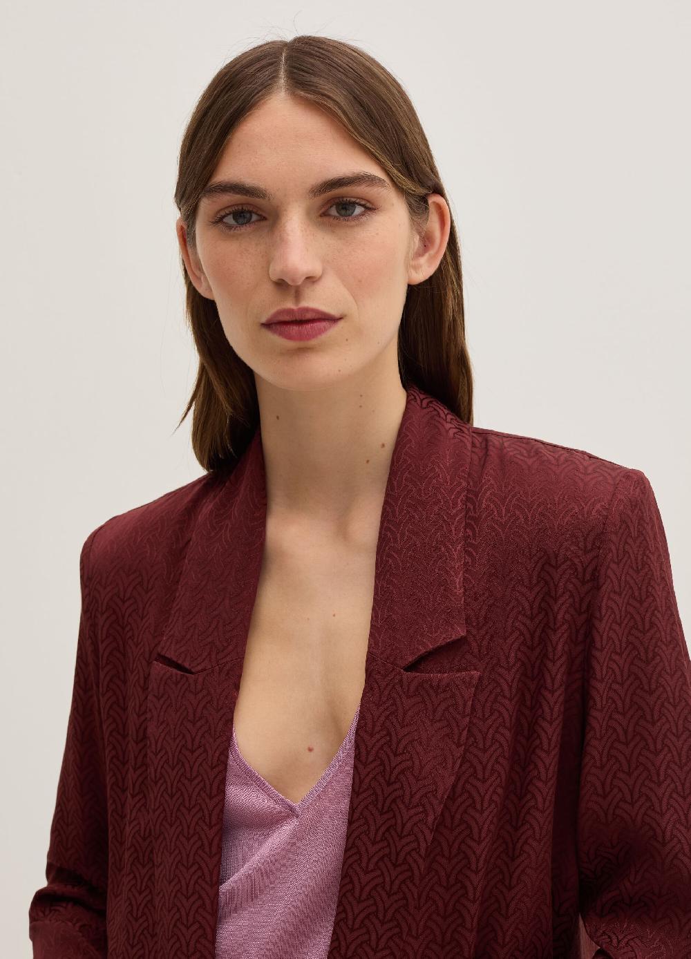 Stefanel Blazer aperto in viscosa jacquard Officina