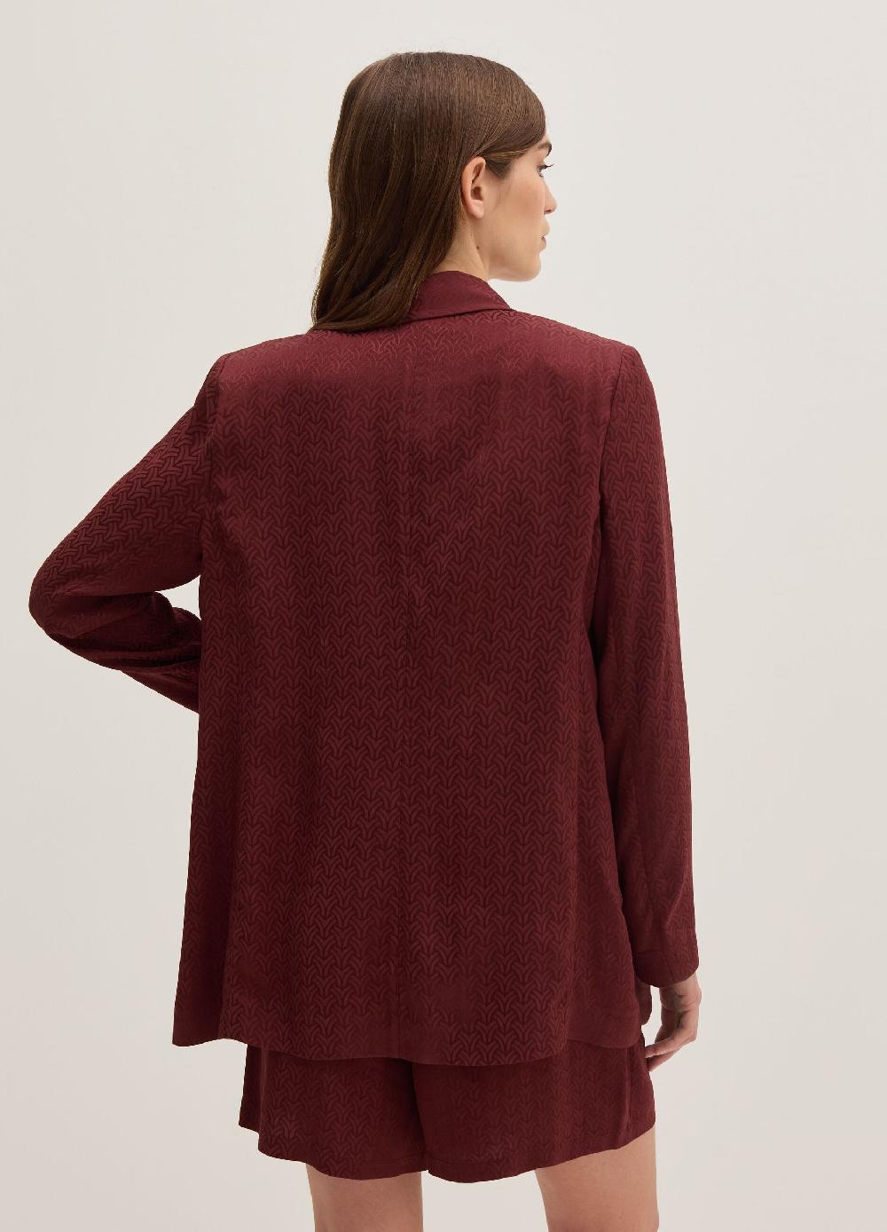 Stefanel Blazer aperto in viscosa jacquard Officina